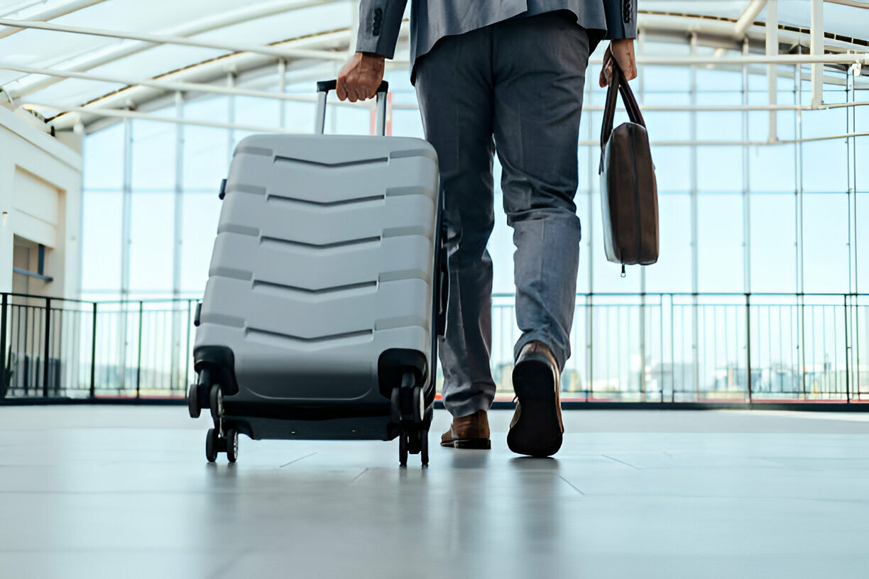 Limousine wartet am Flughafen Zürich für einen exklusiven Transfer zum WEF in Davos.